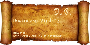 Dudinszky Virág névjegykártya