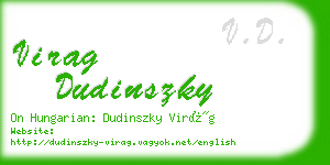 virag dudinszky business card